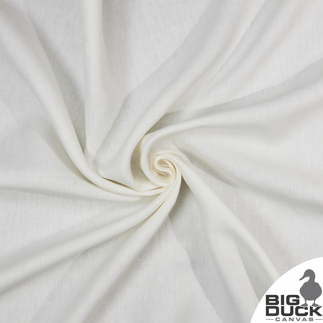 Bone White Linen Fabric for Curtains - 9 oz. Wholesale